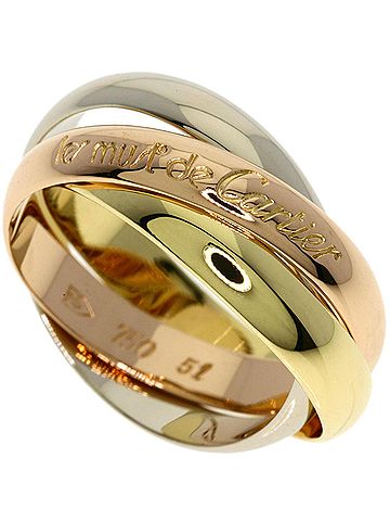 Cartier Cartier Trinity #51 Ring, 18K Pink Gold/18K Yellow White Gold, Women's, CARTIER (view 1)
