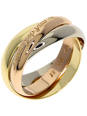Cartier Cartier Trinity #51 Ring, 18K Pink Gold/18K Yellow White Gold, Women's, CARTIER (view 2)