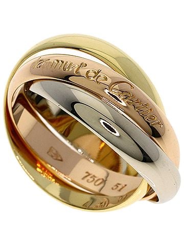Cartier Cartier Trinity #51 Ring, 18K Pink Gold/18K Yellow White Gold, Women's, CARTIER (view 1)
