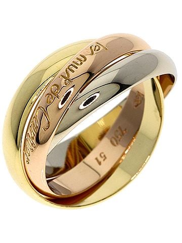 Cartier Cartier Trinity #51 Ring, 18K Pink Gold/18K Yellow White Gold, Women's, CARTIER (view 2)