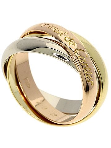 Cartier Cartier 3-color #49 ring in 18K yellow gold/18K rose white gold for women. (view 1)