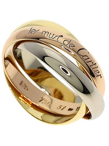 Cartier Cartier Trinity #51 Ring, 18K Pink Gold/18K Yellow White Gold, Women's, CARTIER (view 1)