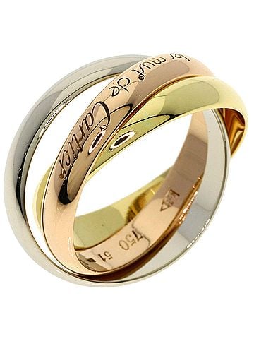 Cartier Cartier Trinity #51 Ring, 18K Pink Gold/18K Yellow White Gold, Women's, CARTIER (view 2)