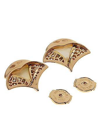 Bvlgari Bulgari Diva's Dream Diamond Shell Earrings, 18K Pink Gold, Women's, BVLGARI (view 2)