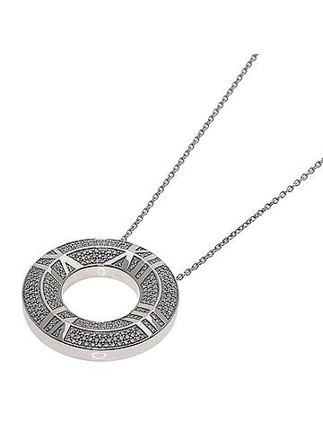 Tiffany & Co. Tiffany & Co. Atlas X Closed Circle Diamond Necklace, 18K White Gold, Women's. (view 1)