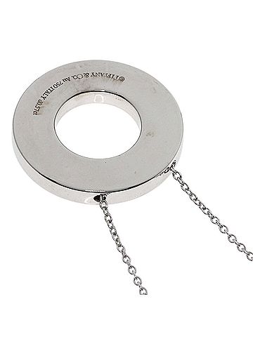 Tiffany & Co. Tiffany & Co. Atlas X Closed Circle Diamond Necklace, 18K White Gold, Women's. (view 2)