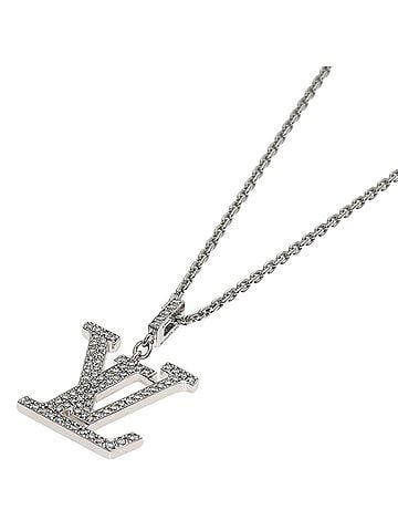 Louis Vuitton Louis Vuitton Pendant GM Diamond Necklace, 18K White Gold, Women's. (view 1)