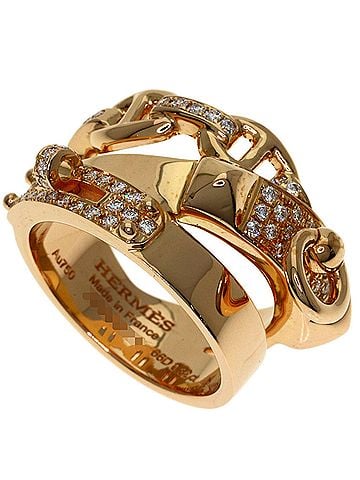 Hermès Hermes Alsimi GM Diamond Ring #49, 18K Pink Gold, Women's (view 1)