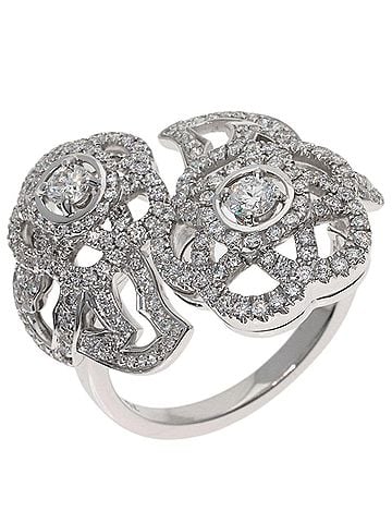 Chanel Chanel Camellia Diamond Ring #53, 18K White Gold, Women's. (view 2)