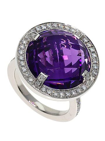 Chaumet Chaumet Attrape-Moi Amethyst Diamond Ring #48 18K White Gold Women's (view 1)