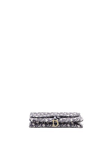 Christian Dior Saddle Chain Clutch Oblique Canvas (view 2)
