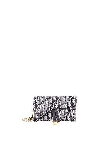 Christian Dior Saddle Chain Clutch Oblique Canvas (view 1)