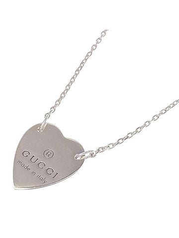 Gucci Gucci Heart Necklace, Silver, Women's (view 1)