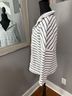 Pomander Place 95% Cotton 5% Spandex 100% Rayon Stripes White Black Long Sleeve Top Size S - photo 5
