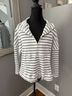 Pomander Place 95% Cotton 5% Spandex 100% Rayon Stripes White Black Long Sleeve Top Size S - photo 4