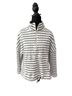 Pomander Place 95% Cotton 5% Spandex 100% Rayon Stripes White Black Long Sleeve Top Size S - photo 1