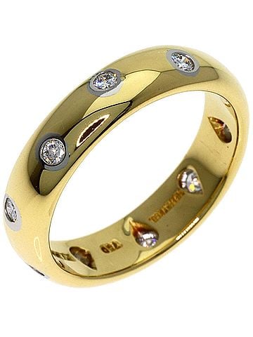 Tiffany & Co. Tiffany & Co. Dots Ring, Diamond 18K Yellow Gold/PT950, Women's Ring. (view 2)