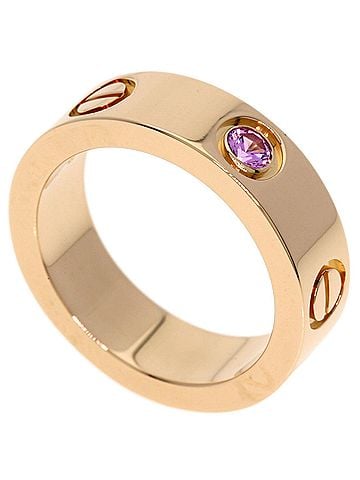 Cartier Cartier Love Ring Pink Sapphire #50 Ring, 18K Gold, Women's, CARTIER (view 1)