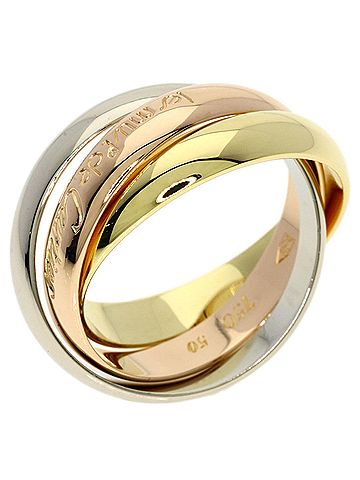Cartier Cartier Trinity #50 Ring - 18K Yellow Gold/18K Pink White Gold Women's CARTIER (view 2)
