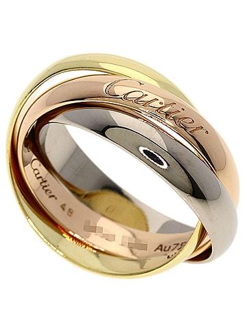 Cartier Cartier Trinity Classic Current Model #48 Ring - 18K Yellow Gold/18K Pink White Gold Women's CARTIER (view 1)