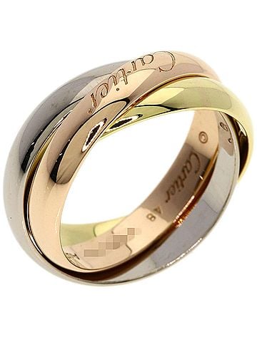 Cartier Cartier Trinity Classic Current Model #48 Ring - 18K Yellow Gold/18K Pink White Gold Women's CARTIER (view 2)