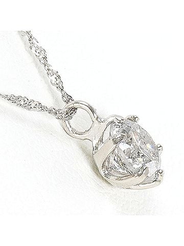 Unbranded PT999 Platinum / PT850 Necklace with 0.4ct Diamond, Total Weight 1.0g, 42cm, Like New Condition (view 2)