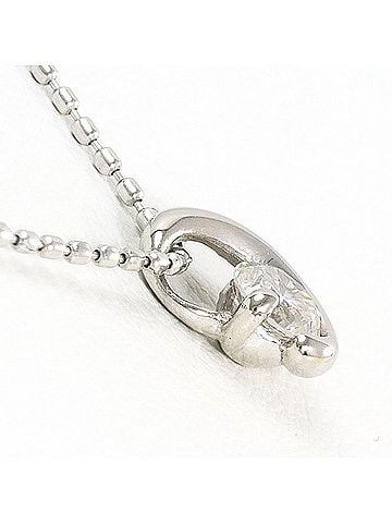 Unbranded PT900 Platinum / PT850 Necklace with 0.208ct Diamond, Total Weight 2.1g, 40cm, Like New Condition. (view 2)