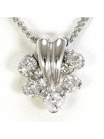 Unbranded PT850 Platinum Necklace with 0.17ct Diamond, Total Weight 3.3g, 40cm, Like New Condition. (view 1)