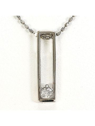 Unbranded K14 14K WG White Gold Necklace with 0.08ct Diamond, Total Weight 1.6g, 39cm, Jewelry (view 1)