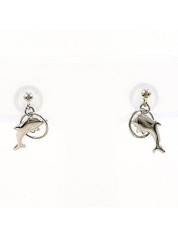 Unbranded K14 14K WG White Gold Earrings, Total Weight 0.4g, Jewelry (view 1)