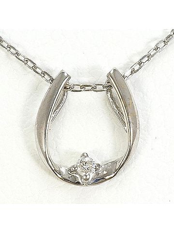 Unbranded K10 10K WG White Gold Necklace with 0.01ct Diamond, Total Weight 0.8g, 40cm, Jewelry (view 1)