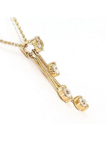 Unbranded K14 14K YG Yellow Gold Necklace with 0.29ct Diamond, Total Weight 1.8g, 39cm, Jewelry (view 2)