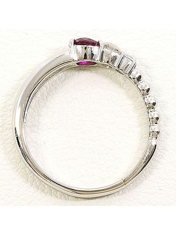 Unbranded PT900 Platinum Ring - Ruby 0.36 ct, Diamond 0.13 Total Weight 3.3g Jewelry (view 2)