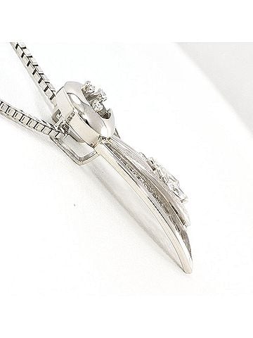 Unbranded Pm900 Platinum PT850 Necklace with 0.27ct Diamond, Certificate of Authenticity Included, Total Weight 11.3g, 41cm, Like New Condition (view 2)