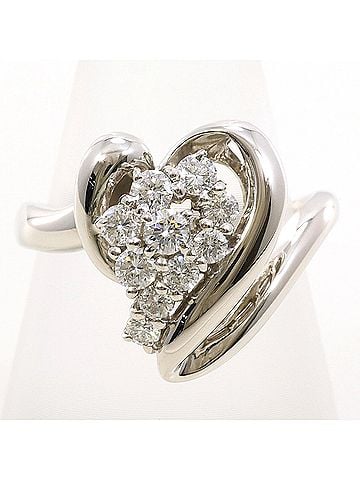 Unbranded PT1000 Platinum Ring with 1 Diamond (0.50 ct), Certificate of Authenticity, Total Weight 8.8g, Like New Condition. (view 1)