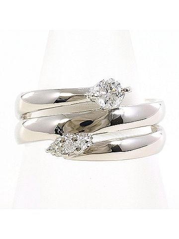 Unbranded PT900 Platinum Ring with 1 Diamond (0.26 ct), Certificate of Authenticity, Total Weight 6.0g, Like New Condition. (view 1)