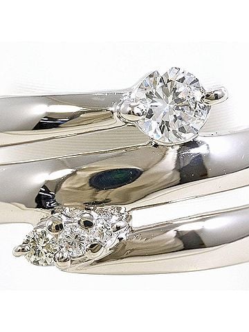 Unbranded PT900 Platinum Ring with 1 Diamond (0.26 ct), Certificate of Authenticity, Total Weight 6.0g, Like New Condition. (view 2)