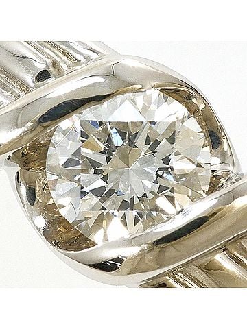Unbranded PT900 Platinum Ring, 1 Diamond, 0.375ct VS1 Clarity, Certified, Total Weight 6.2g, Like New Condition. (view 2)