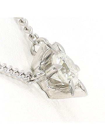 Unbranded PT850 Platinum Necklace with 0.35ct Diamond (I1 clarity), Certificate of Authenticity, Total Weight 3.7g, 41cm Length, Like New Condition. (view 2)