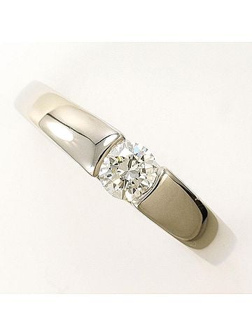 Unbranded PT900 Platinum Ring, 1 Diamond, 0.28ct VS1 Clarity, Certified, Total Weight 4.5g, Like New Condition. (view 1)