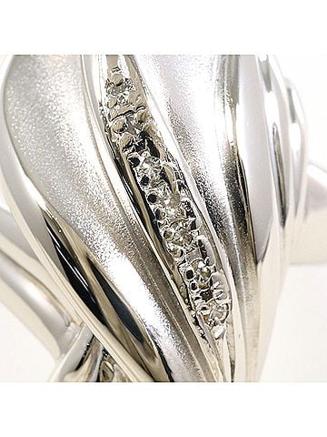 Unbranded PT900 Platinum Ring, 1 Diamond (0.05ct), with Certificate of Authenticity, Total Weight 11.0g, Like New Condition. (view 2)