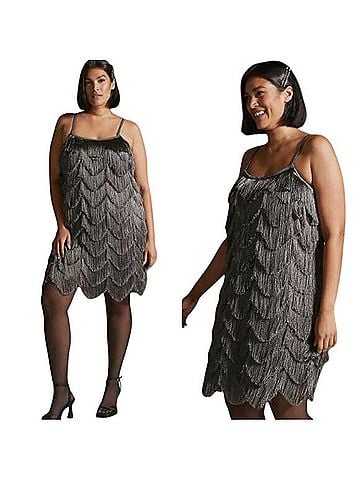 Anthropologie Pankaj & Nidhi Fringed Mini Dress Cocktail Dress (view 1)