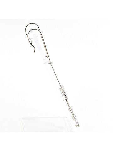 Unbranded K14 14K WG White Gold Earrings with Zirconia, Total Weight 1.3g, Like New Condition (view 2)