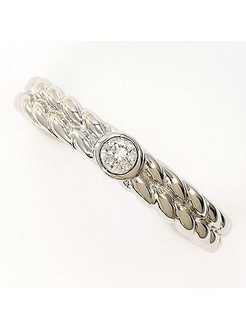 Unbranded PT900 Platinum Ring with Diamond (no carat marking), Total Weight 4.0g, Like New Condition. (view 1)