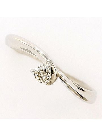 Unbranded PT900 Platinum Ring, 1 Diamond (0.10ct), Total Weight 2.8g, Like New Condition. (view 1)