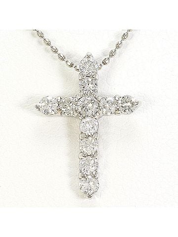 Unbranded PT850 Platinum / PT900 Necklace with 0.50 ct Diamond, Total Weight 3.0g, 40cm, Like New Condition (view 1)
