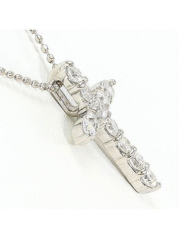 Unbranded PT850 Platinum / PT900 Necklace with 0.50 ct Diamond, Total Weight 3.0g, 40cm, Like New Condition (view 2)