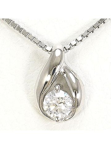 Unbranded PT900 Platinum / PT850 Necklace with 0.07ct Diamond, Total Weight 2.0g, 40cm, Like New Condition (view 1)