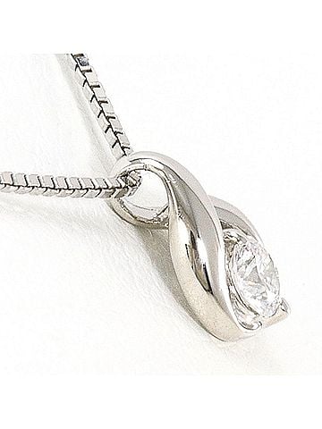 Unbranded PT900 Platinum / PT850 Necklace with 0.07ct Diamond, Total Weight 2.0g, 40cm, Like New Condition (view 2)