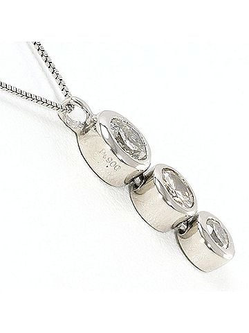 Unbranded PT900 Platinum / PT850 Necklace with 0.50 ct Diamond, Total Weight 2.2g, 40cm, Like New Condition. (view 2)